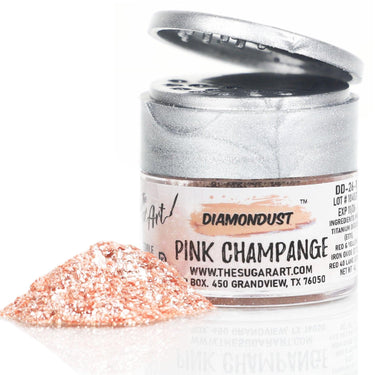 The Sugar Art - DiamonDust - Edible Glitter For Decorating Cakes, Cupcakes & More - Kosher, Food-Grade Coloring - Pink Champagne - 3 grams - ViaCheff.com
